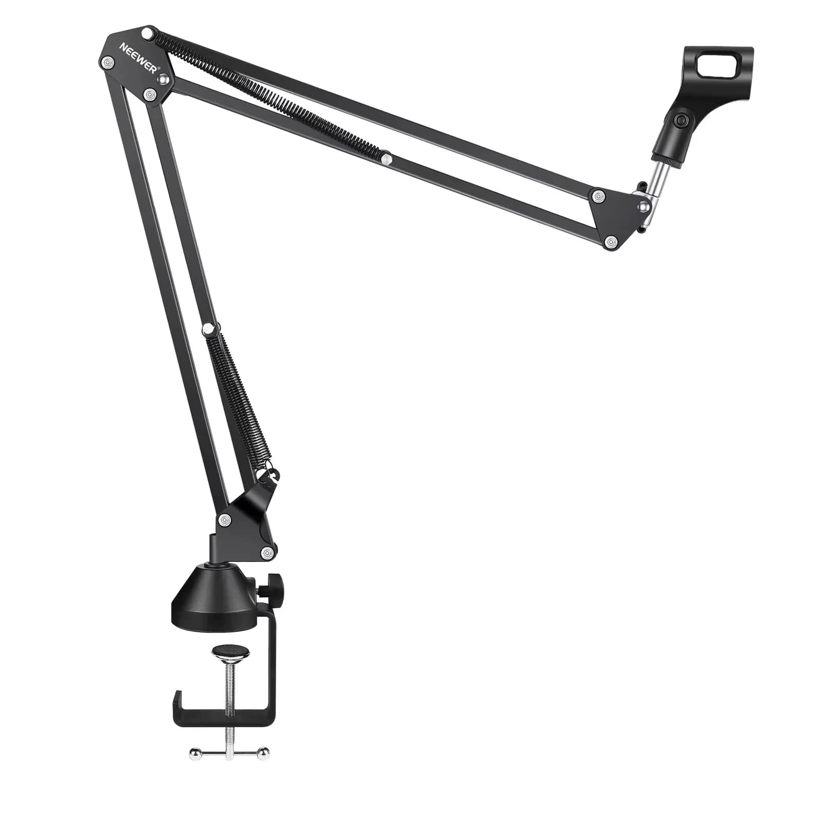 Neewer Supporto per braccio per microfono a forbice a sospensione da 3/8 a 5/8 Supporto per braccio per microfono con fascette per accessori per studio fotografico