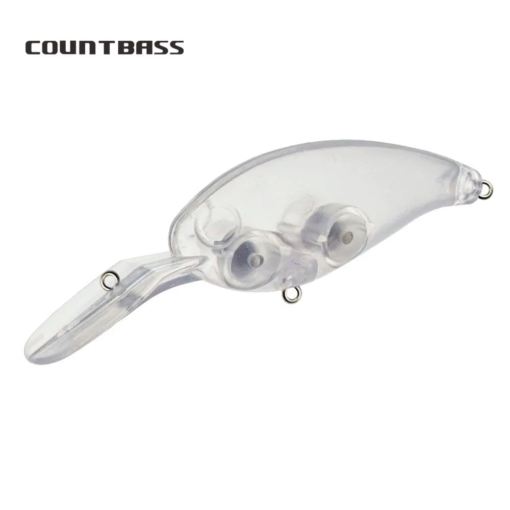 Countbass 10 pezzi corpi di esca dura vuota, Crankbaits galleggianti profondi 65 mm/2.6 "13,5 g/0,47 once, esche da pesca non verniciate, spina, Wobblers