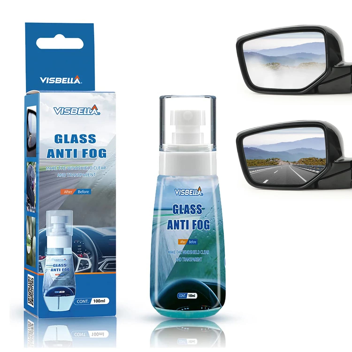 Anti Fog Spray Defogger for Car Detergent for Windscreen Glasses Moto Skiing Swimwear Diving Glasses Mirrors Shower Doors