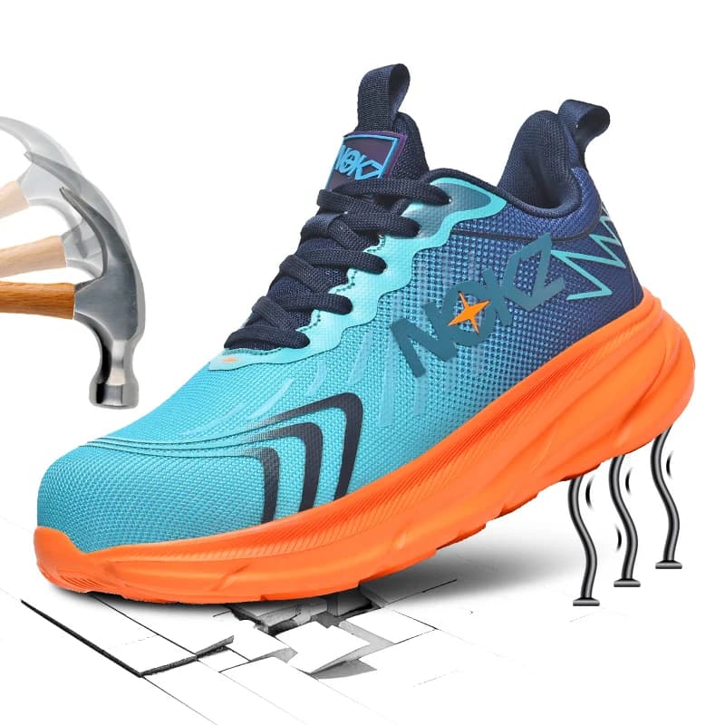 Summer New Couple Shoe Anti-slip Workwear Steel Tip Men's Work Shoes Gymnastics Protective Shoes Indestructible Shoe Anti-dust Boots