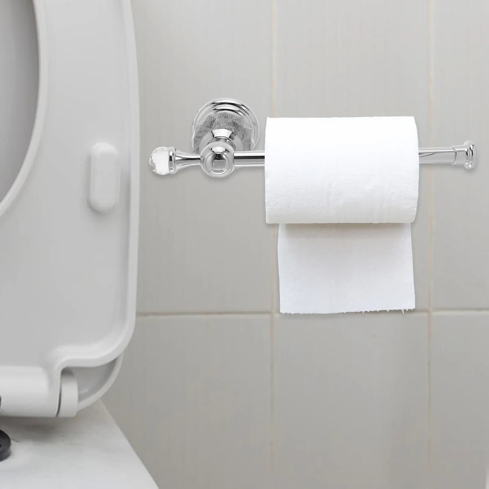 Porta Fazzoletti da Parete in Cristallo, Dispenser di Carta Igienica in Acciaio Inox dal Design Moderno, Porta Asciugamani Compatto per Spazi Piccoli