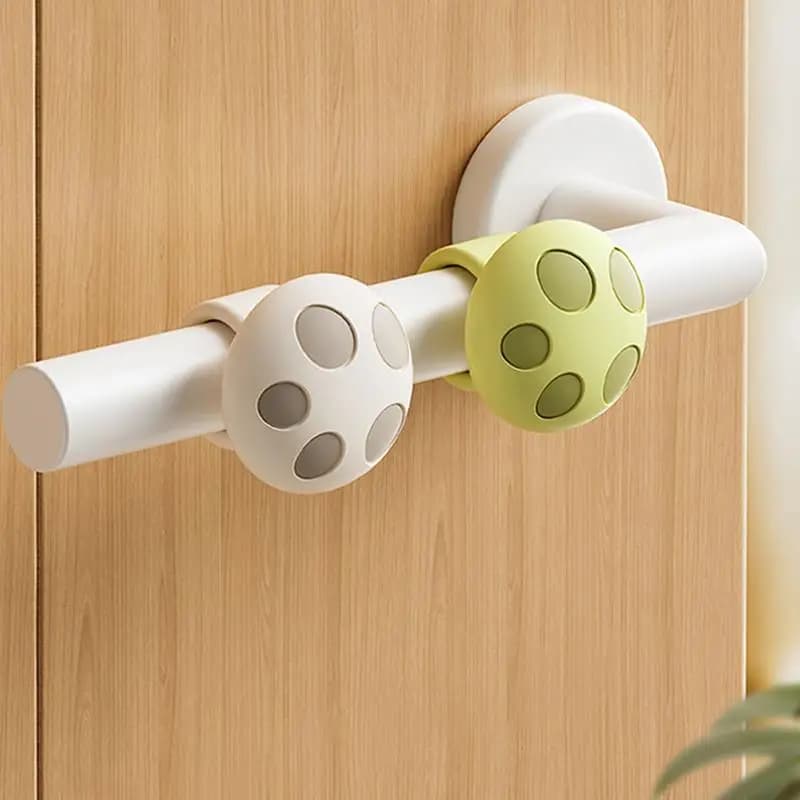 Maniglia Fermaporta Maniglia silenziosa in silicone Tampone tampone Non perforato Protezione anticollisione a forma di O Protezione da parete Accessori