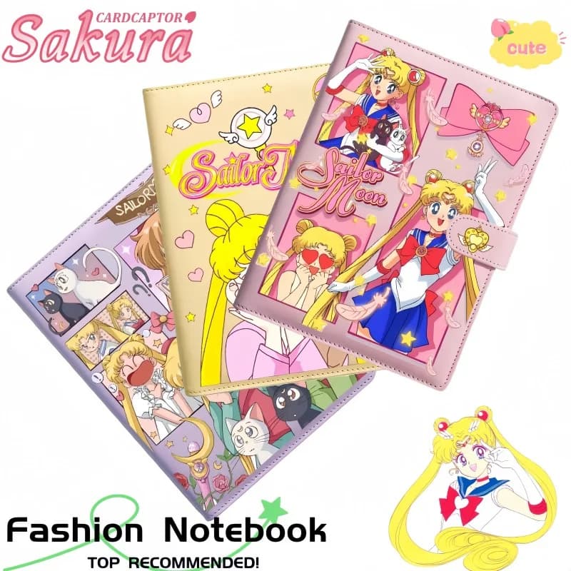 Quaderno a tema Sailor Moon, simpatico cartone animato, moda personalizzata, diario anime a fogli mobili, regalo di compleanno per ragazzi e ragazze