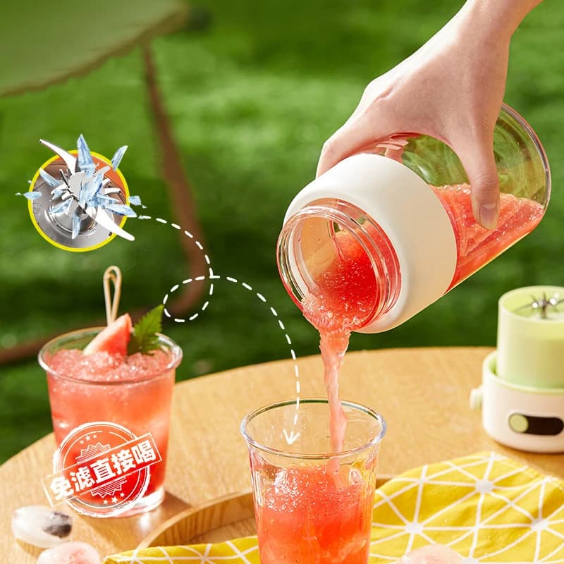 New Portable Blender USB Electric Juicer Fruit Mixers Fruit Home Smoothies Mixer Multifunctional Juice Maker Machine Blender