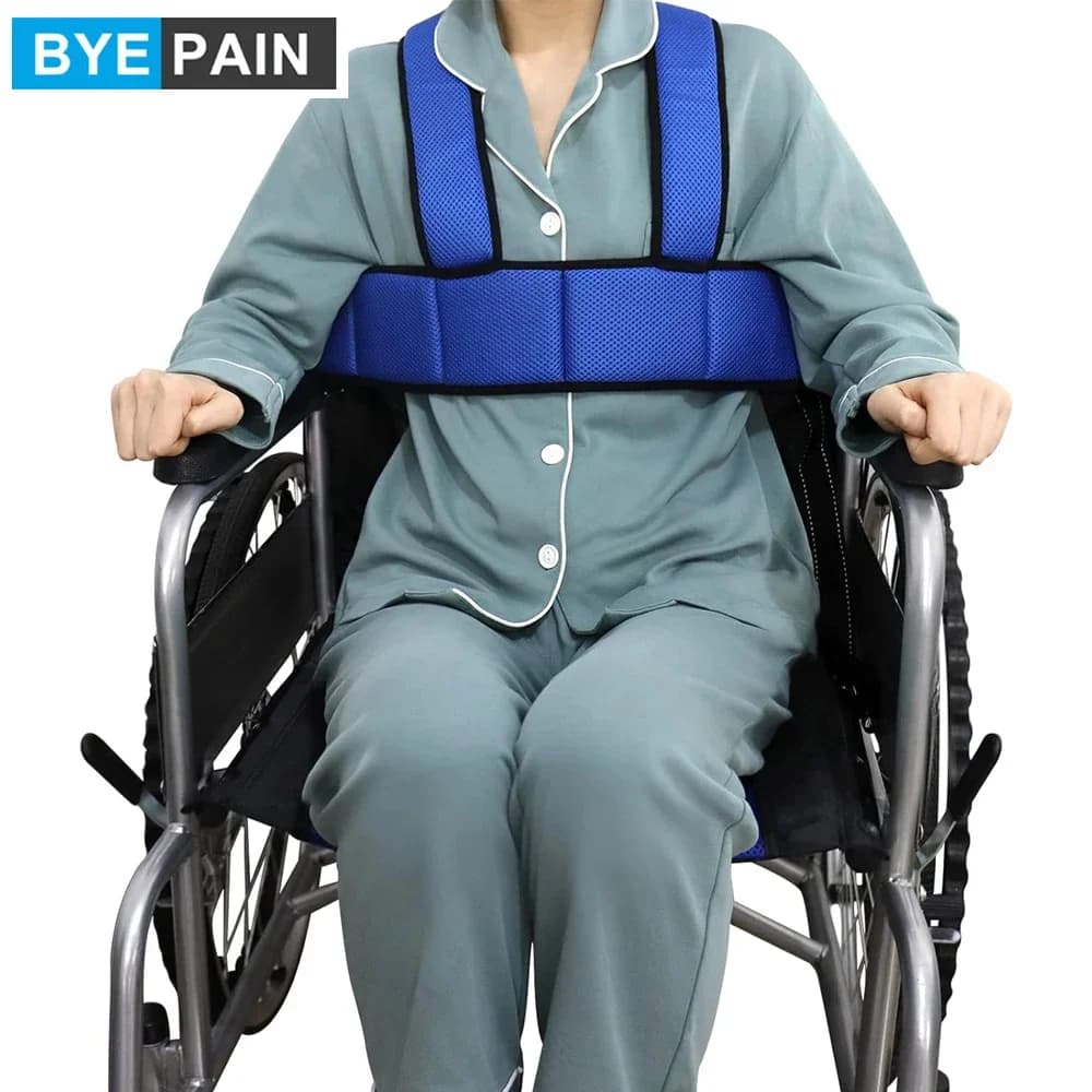 Cintura di sicurezza per sedia a rotelle gilet di supporto per Torso per pazienti, anziani e disabili, imbracatura regolabile per tutto il corpo previene l'inclinazione o la caduta