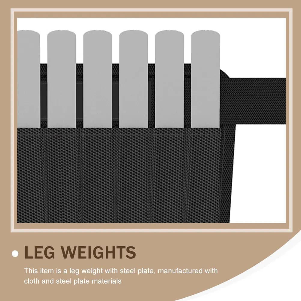 1Set Adjustable Ankle Leg Weights with Steel Plates for Fitness Running Physical Therapy Muscle Rehabilitation Balance Training