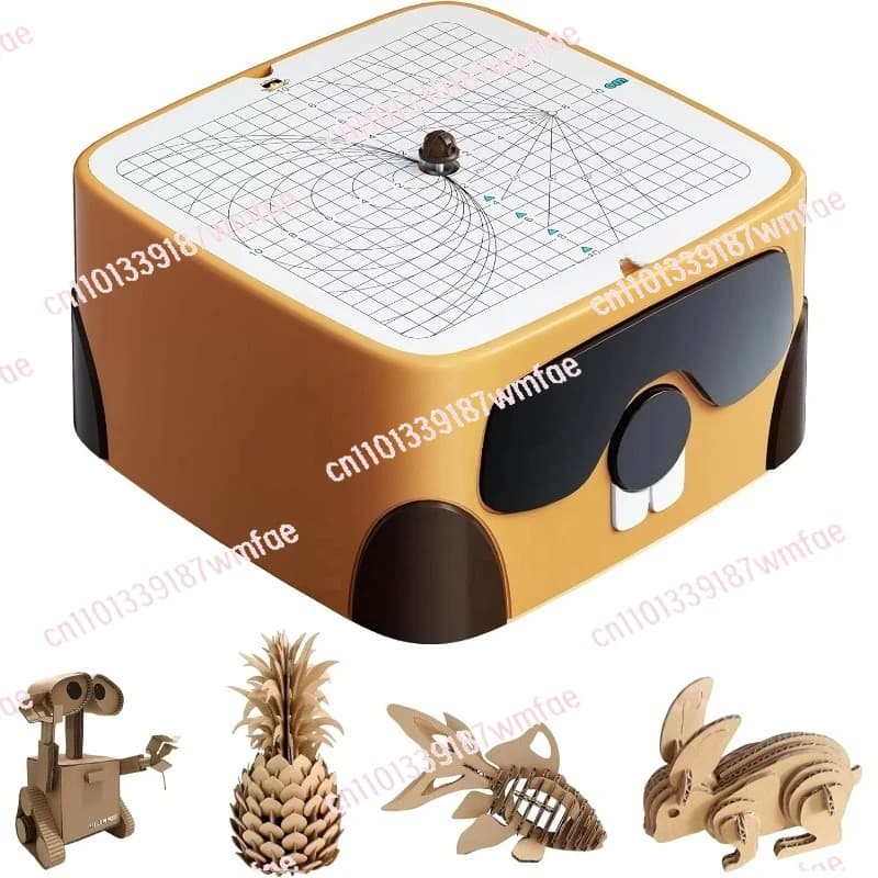 3D Model Laser Engraving Machine in DIY Carton for Children's Safety with C1 Paper Cutter