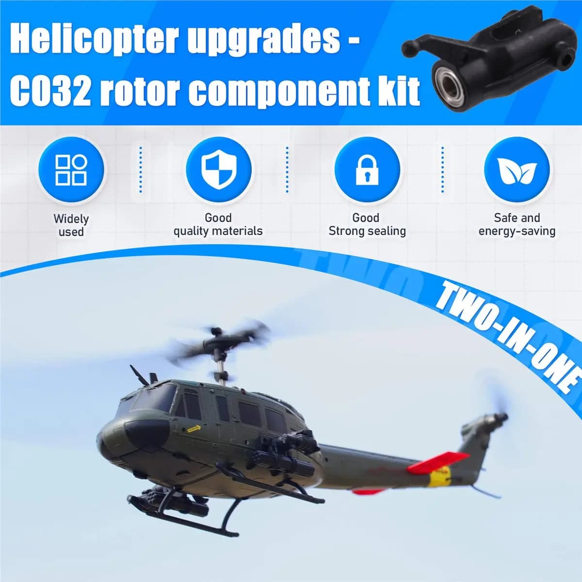 [A17I TOY] Kit di montaggio rotore per aggiornamento elicottero giocattolo RC C032 per parti di elicotteri giocattolo RC C032 RC