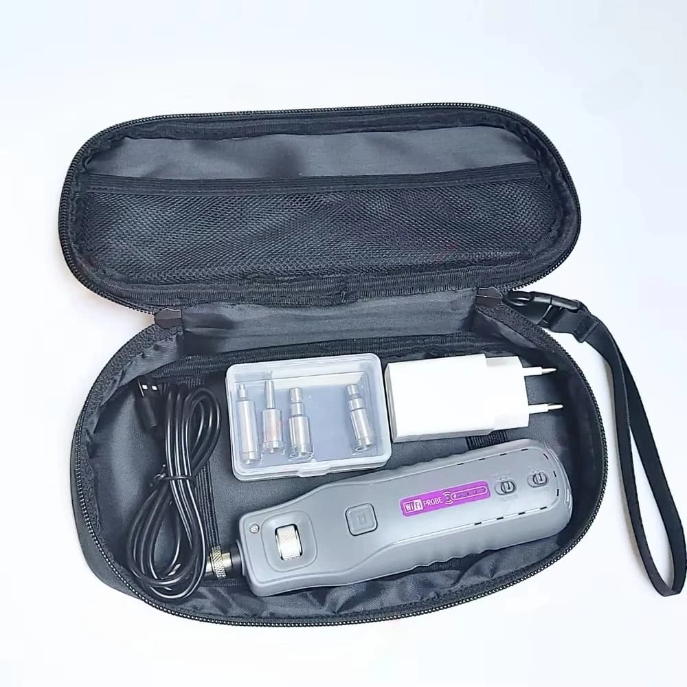 Microscopio Wireless Portatile per Ispezione Fibra Ottica con Analisi Automatica, Sonda WiFi e Ingrandimento 200X per Endface di Fibra Ottica