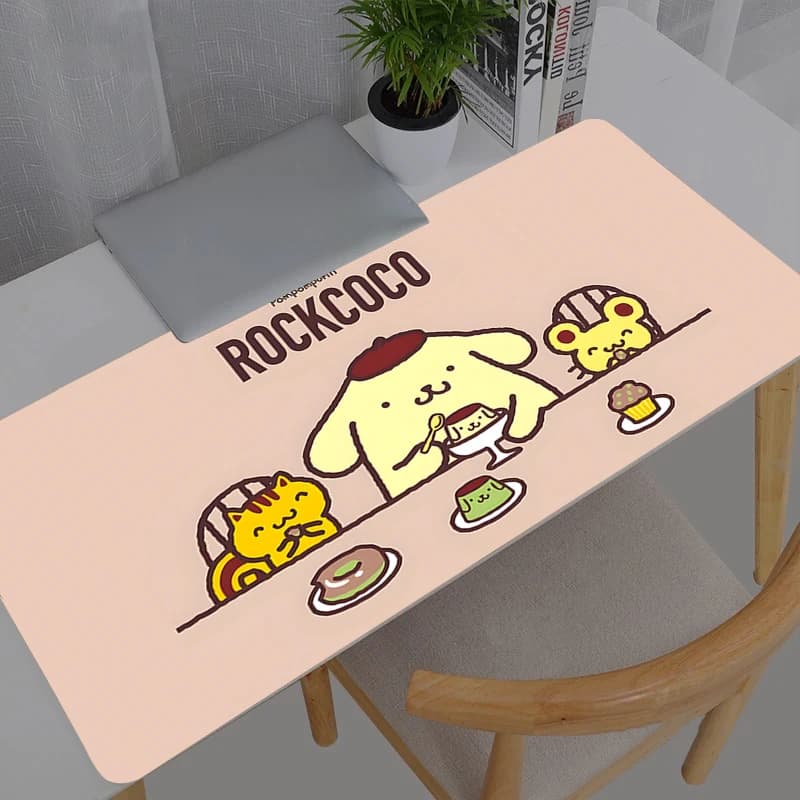 Sanrio Pompompurin mouse mat, Speed computer mat for e-sport players, laptop keyboard mat, office desk mat
