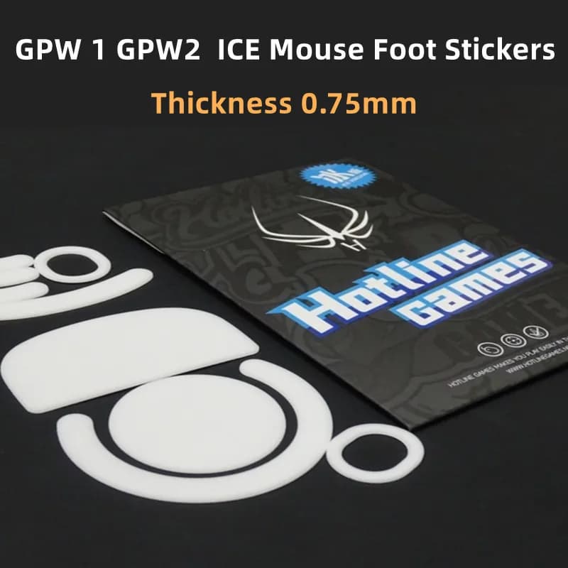 Nuovo GPW1 GPW2 HotlineGames ICE Mouse Feet Sticker 0.75MM