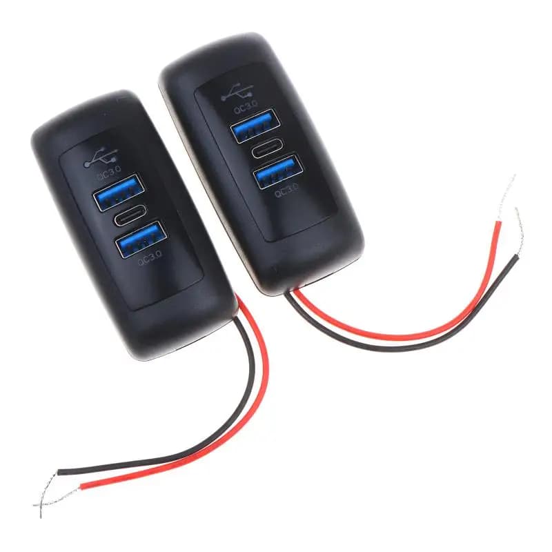 【MO】1/2Pcs Presa caricabatterie per auto a 3 porte, presa 12V, doppia porta USB PD QC3.0, adattatore di ricarica rapida per camion, moto, auto