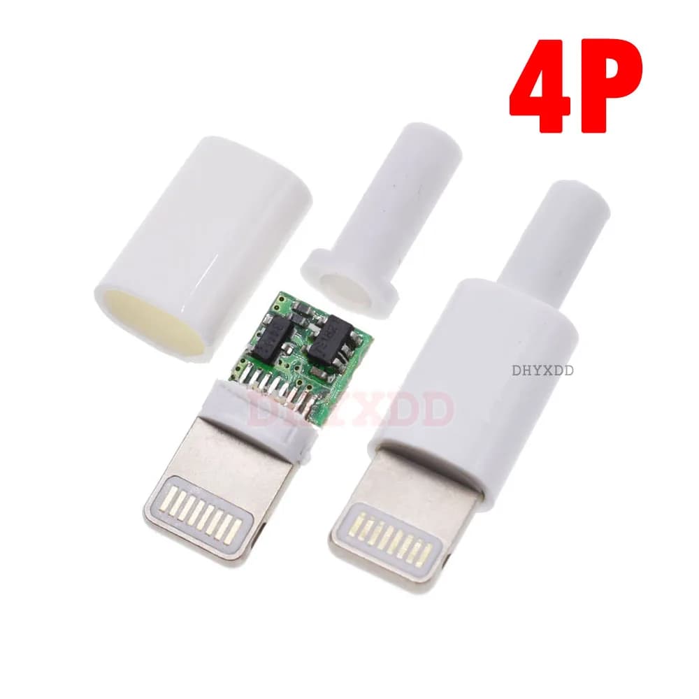 Spina USB Lightning Dock da 4 pezzi con chip board connettore maschio dati di saldatura interfaccia linea OTG cavo dati fai da te per Iphone