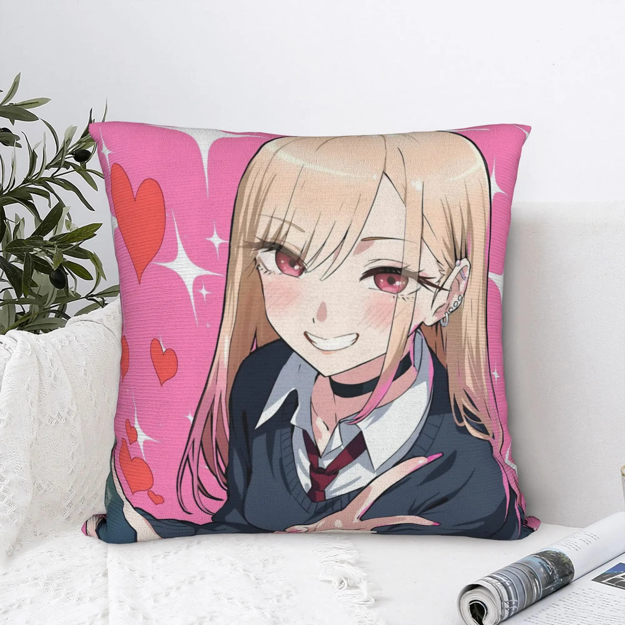 Marin Kitagawa Pillowcases Kawaii Pillow Case For Couch Sofa Bedroom Soft Pillow Cover