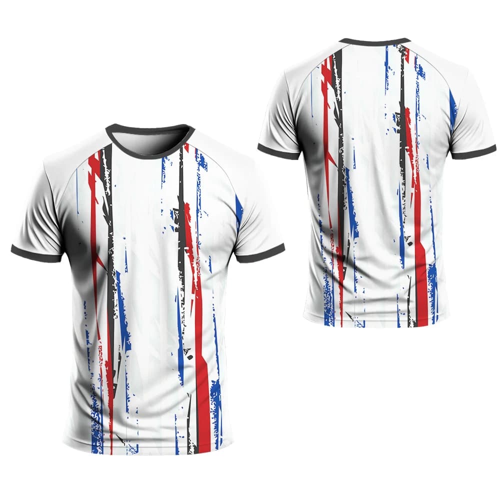 Summer Simple Design 3D New Style Men's Sportswear Quick-drying and Breathable High-quality Men's Short-sleeved T-shirt