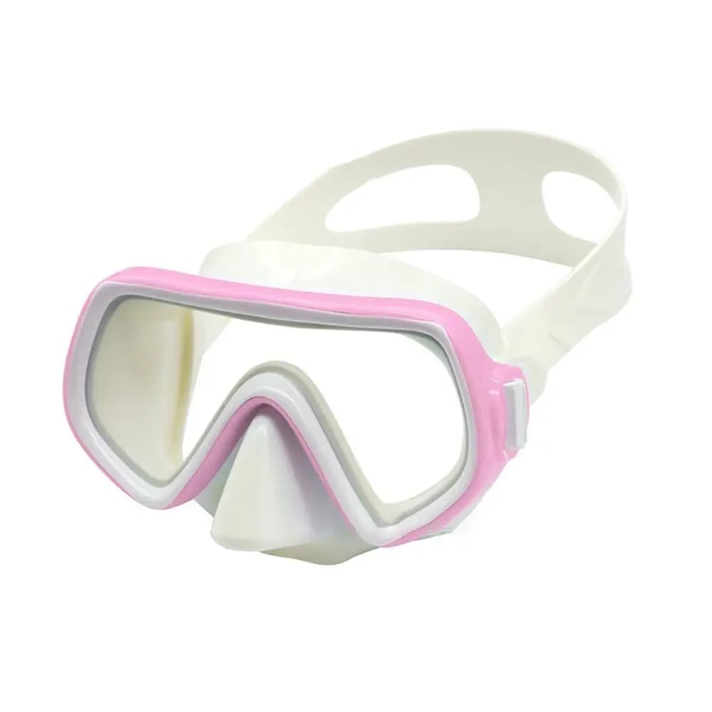 Unisex PC Glass Swim Goggles PVC Strap Anti Fog Child Diving Mask Wide View with Nose Cover Pool Swim Eyewear Boys
