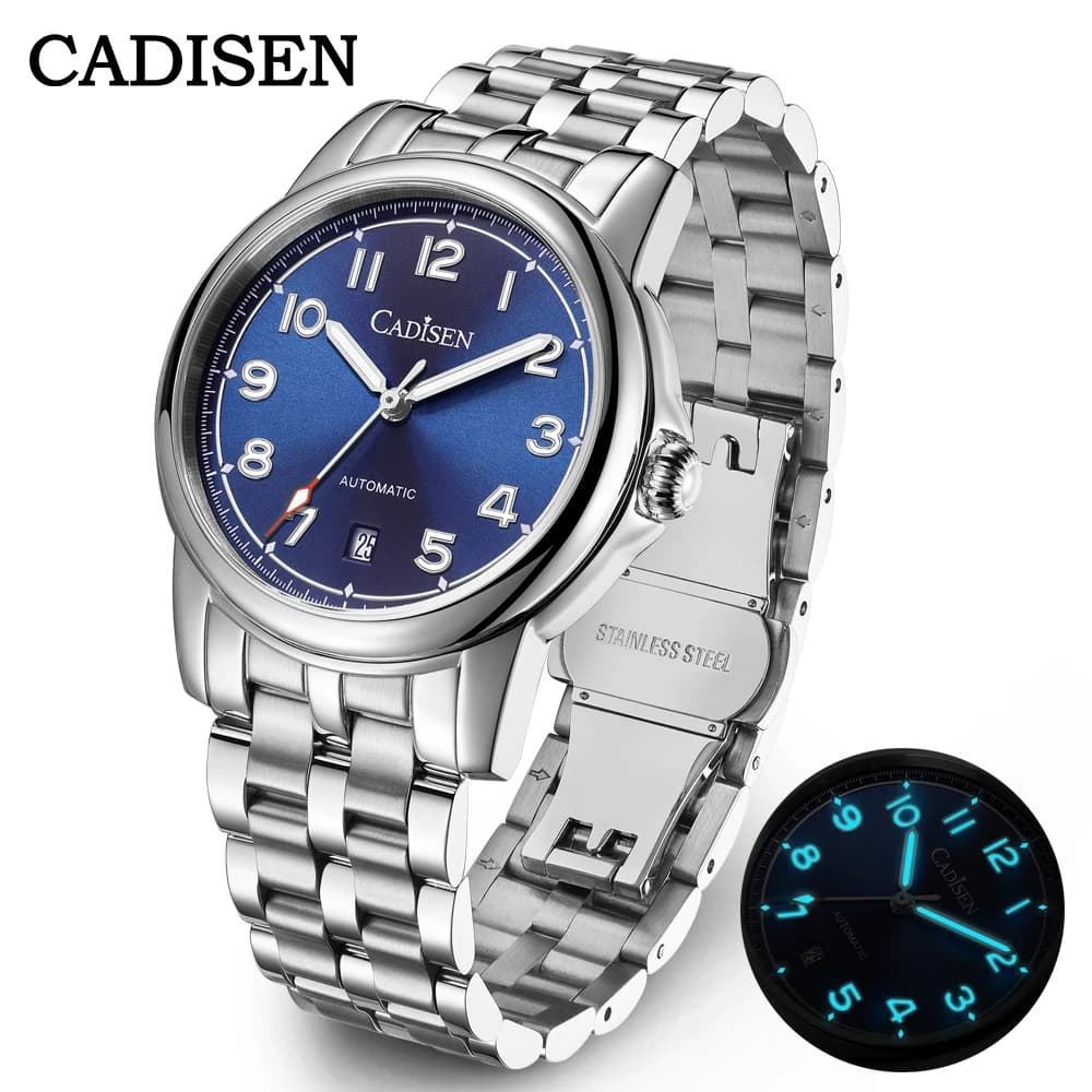 CADISEN 39MM men's automatic mechanical watches 2024 new MIYOTA 8215 stainless steel watch with sapphire men's waterproof watch