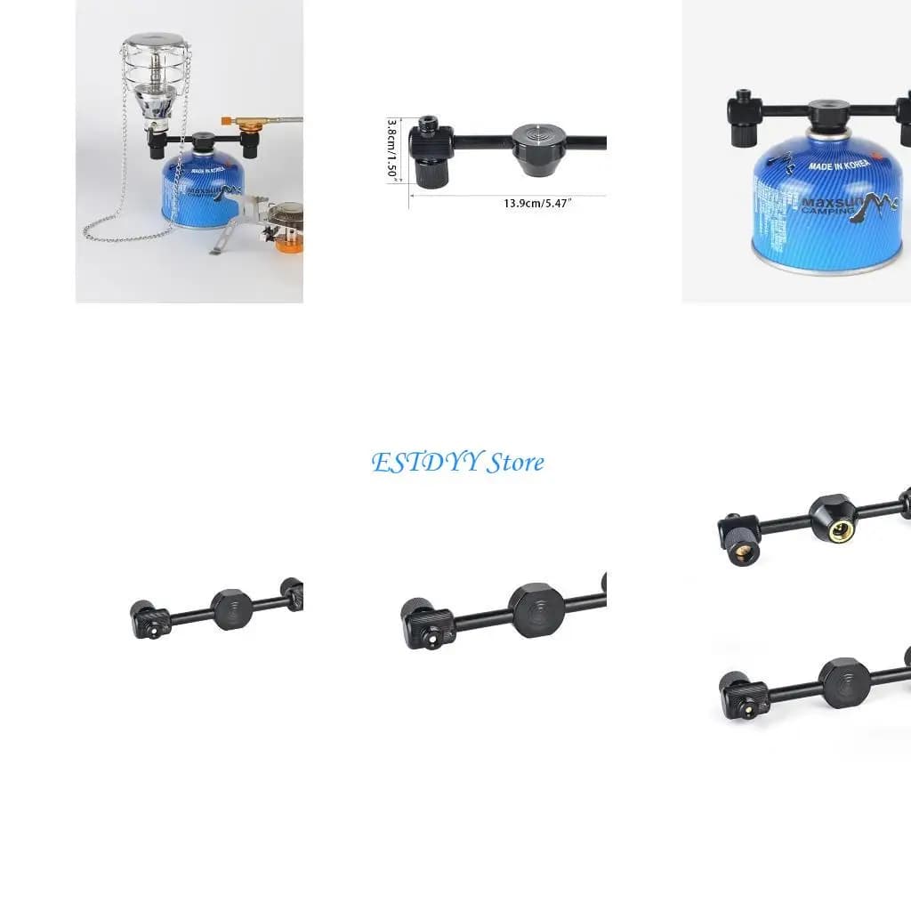 G6DE Adapter for outdoor camping stove Aluminum alloy for tank 2 Multi cylinder head conversion