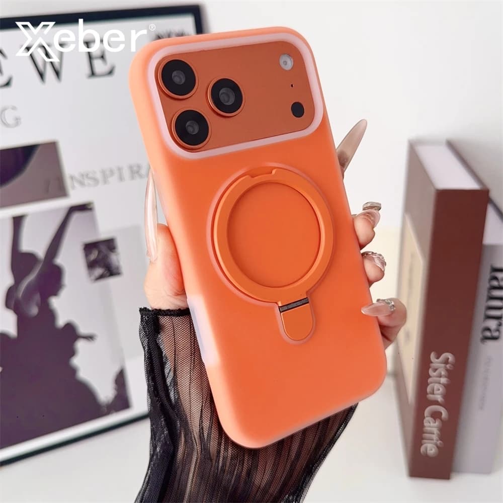 Custodia magnetica con supporto opaco in gelatina di silicone per iPhone 17 Air 16 15 14 13 Pro Max Candy per copertura del pulsante di controllo della fotocamera Magsafe