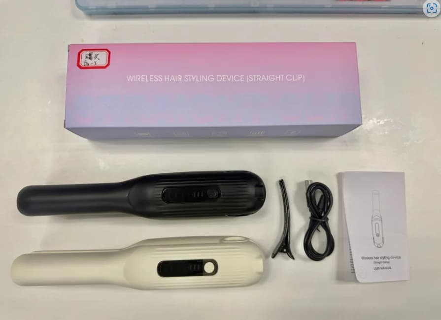 Mini piastra arricciacapelli 2 in 1 senza fili, piastra portatile senza cavo, strumento per lo styling dei capelli senza danni per la casa e il viaggio
