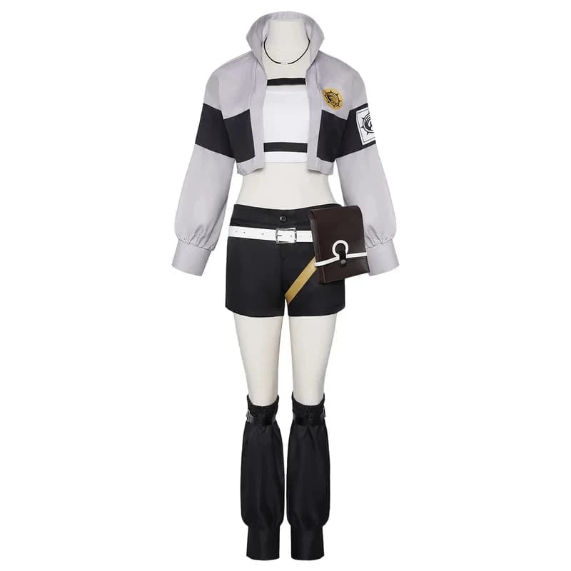 Nuovo Costume Cosplay Anime GACHIAKUTA Riyo, Giacca Corta e Pantaloncini alla Moda Punk, Uniforme Y2K Jirai Kei per Ragazze FD1;6