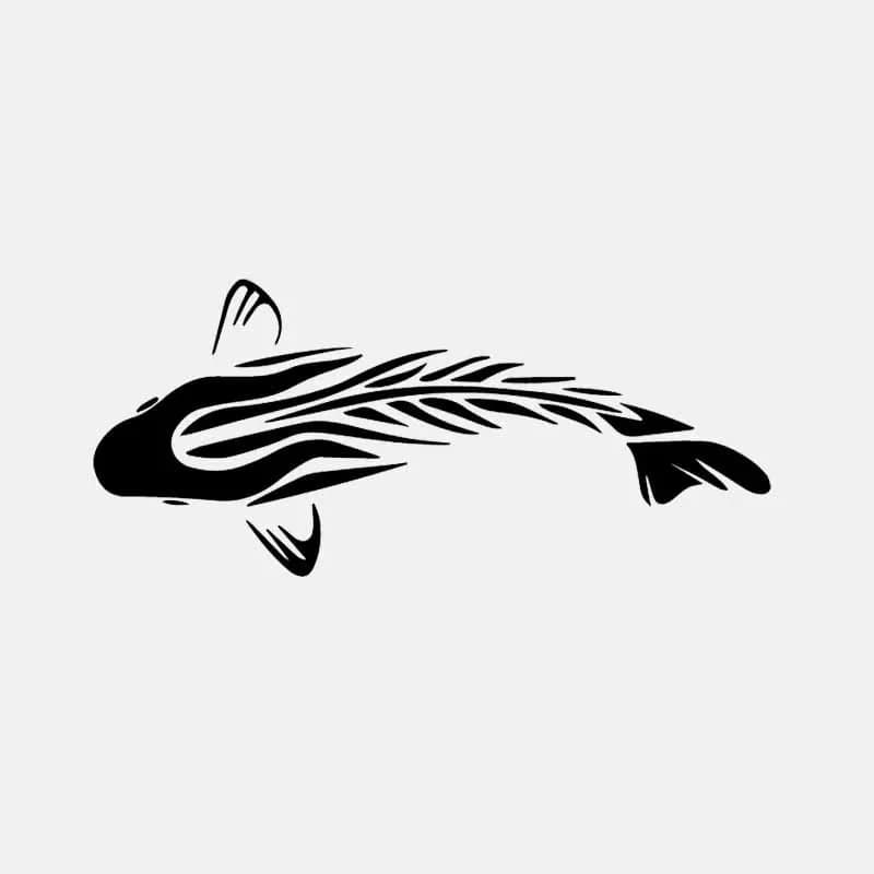 Car Stickers Fun Tribal Carp Fishing Decalcomanie for motorcycle windows Waterproof PVC solar protection.