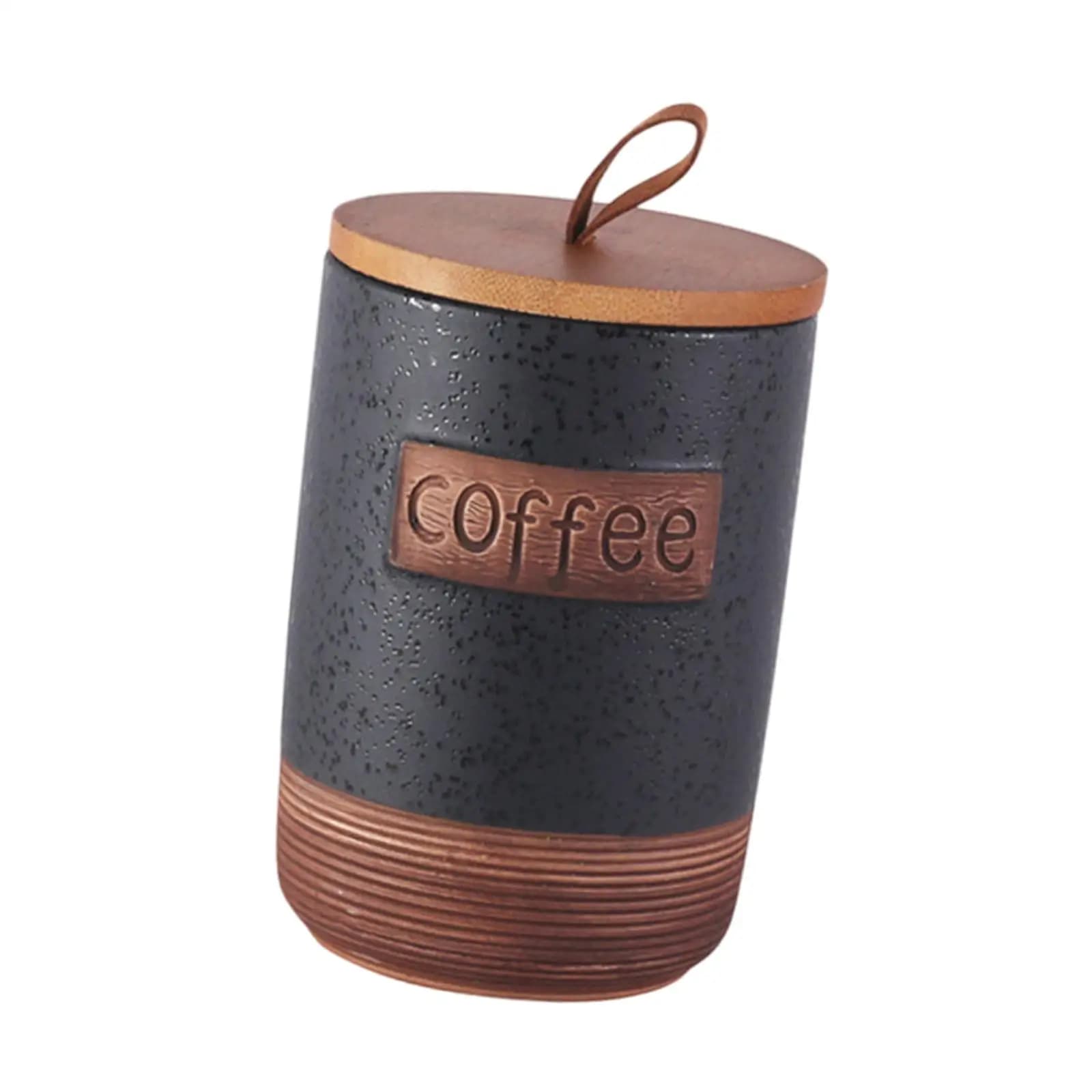 Ceramic Storage Container Bean Storage Jar Canister Decoration Ornament with Airtight Seal Lid for Tea Sugar Seasoning