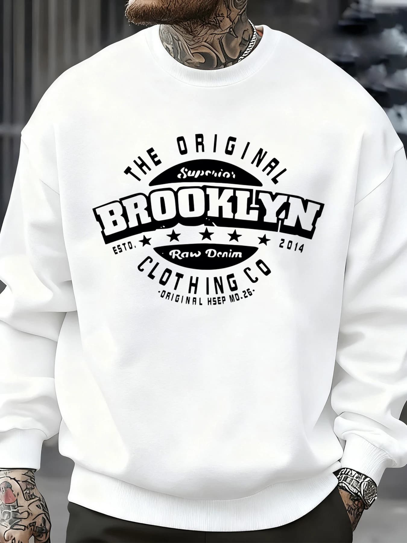 L'originale Brooklyn Clothing Co Design Felpa da uomo Autunno Pullover Hip Hop Felpe morbide Abbigliamento sportivo in pile sciolto