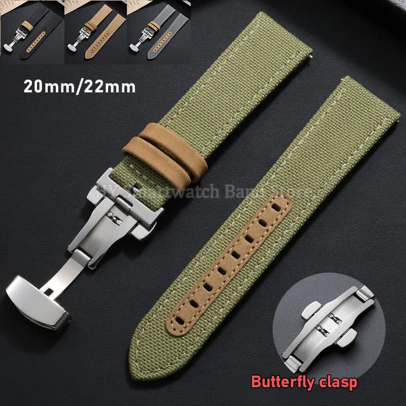Cinturino per Orologio in Nylon da 20mm 22mm per Omega e Huawei Watch GT2/3/GT4, Bracciale Universale a Sgancio Rapido per Uomo e Donna