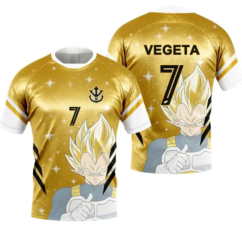 Nuova Maglia da Calcio 3D Stampata Dragon Ball Goku 2026 per Adulti e Bambini, T-Shirt Anime Unisex Stile Y2k
