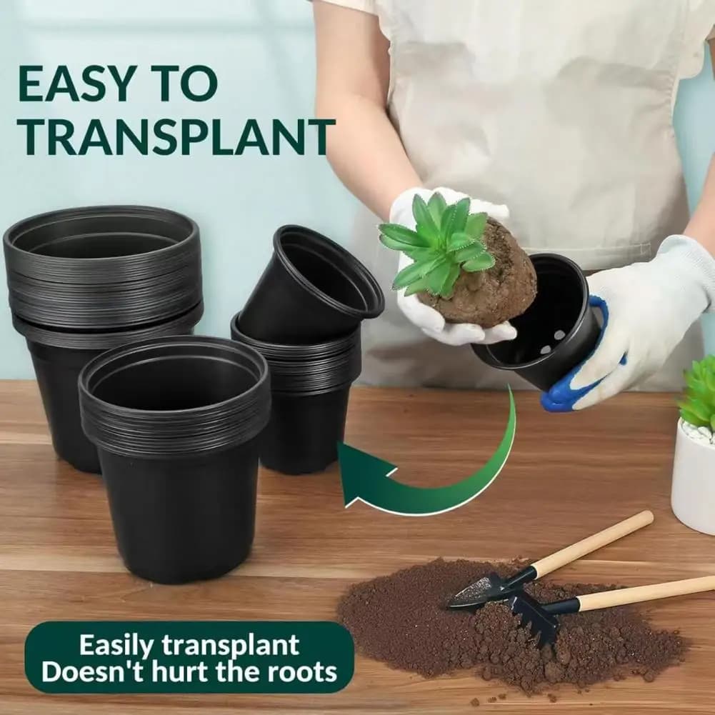 Plastic seedlings Plant vases for seedlings with drainage holes Food vases for plastic plants Semi Jars for oily plants Flowers Grass