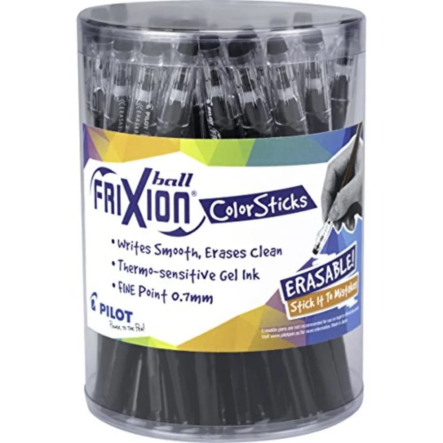 FriXion ColorSticks Penne Gel Cancellabili Punta Fine Inchiostro Nero Confezione da 36 5798