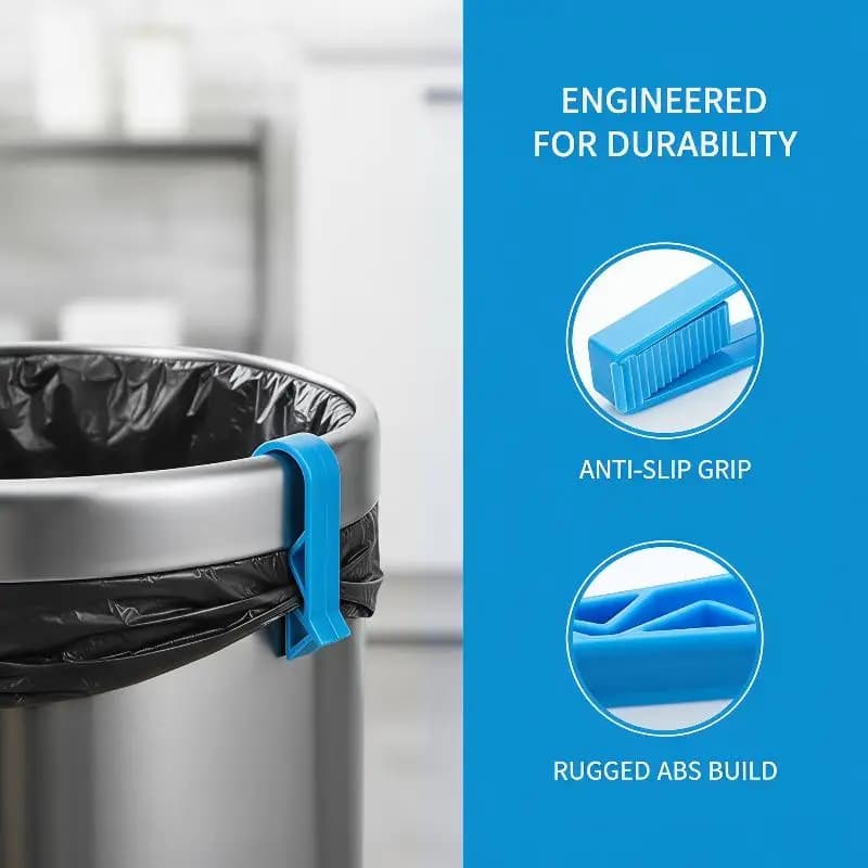 Trash Can Bag Clips Non Slip Stylish Garbage Bag Holder Clips Heavy Duty Reusable Fixing Clips for Home Office Dorm Kitchen Use