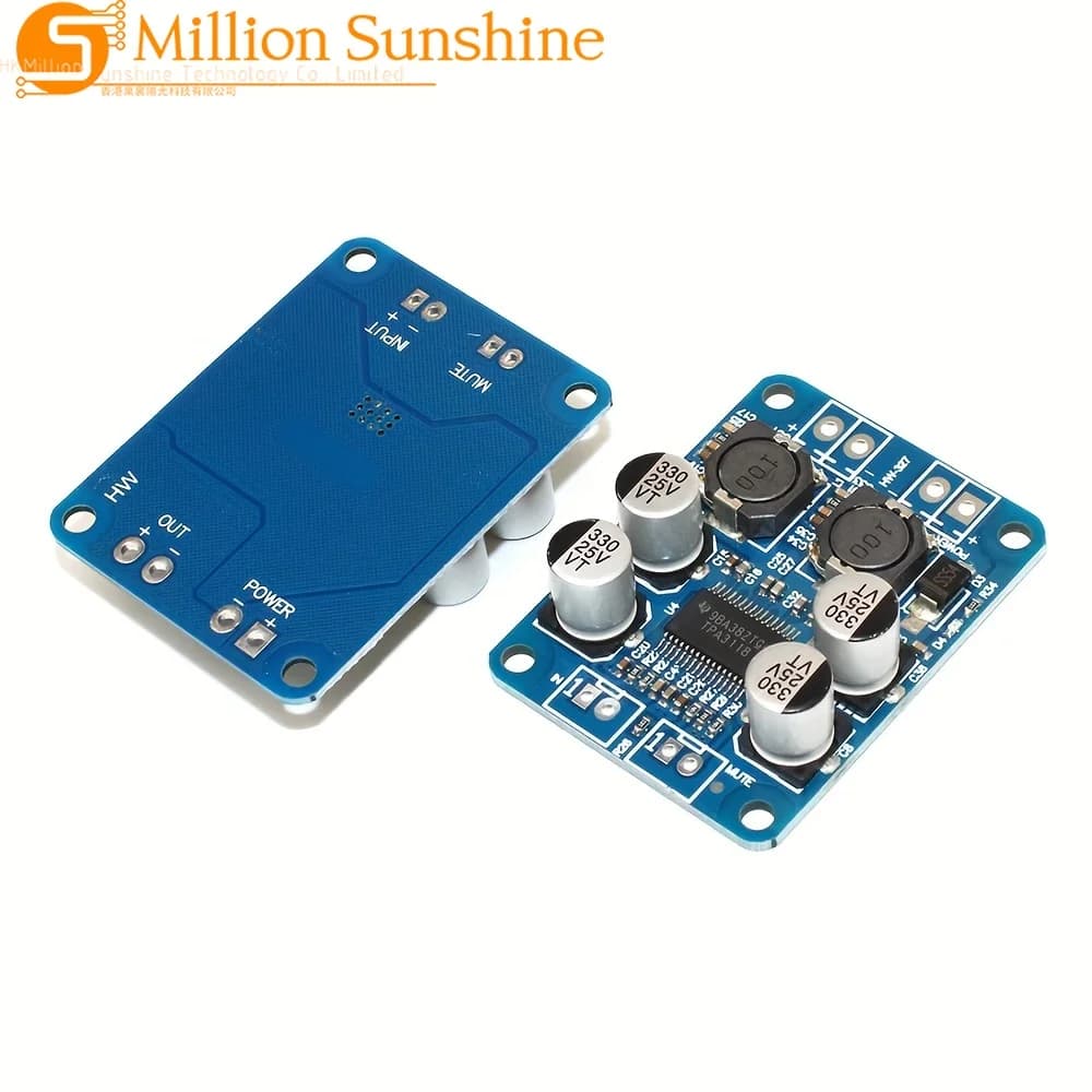 Digital Amplifier Card Mono TPA3118 PBTL DC 8-26V, AMP Module 1 * 60W for Arduino