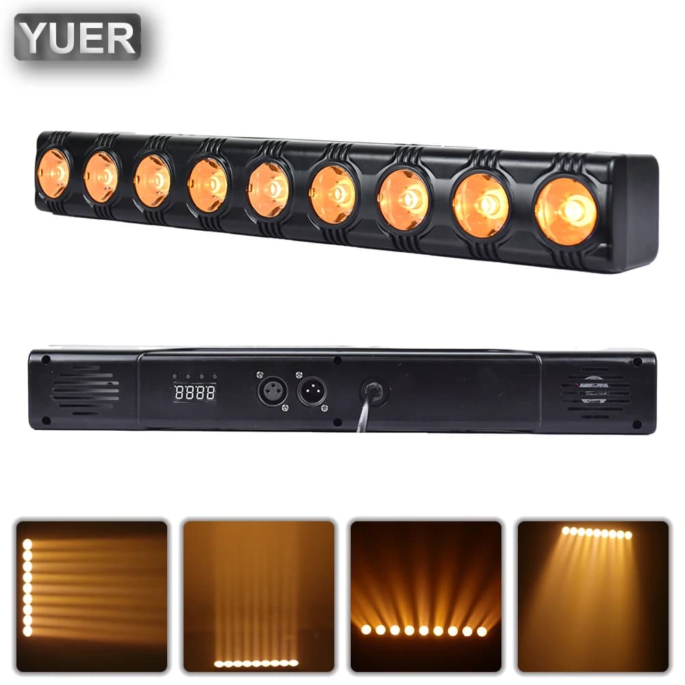 9X12W Golden Amber Wash Light Horse Racing Effect Lights Remote Control DMX512 For DJ Disco Party Xmas Show Stage Effects