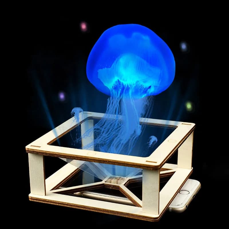 Programmazione scientifica del proiettore olografico 3D di puzzle fatti a mano per bambini Materiali sperimentali fai-da-te piccoli giocattoli di produzione