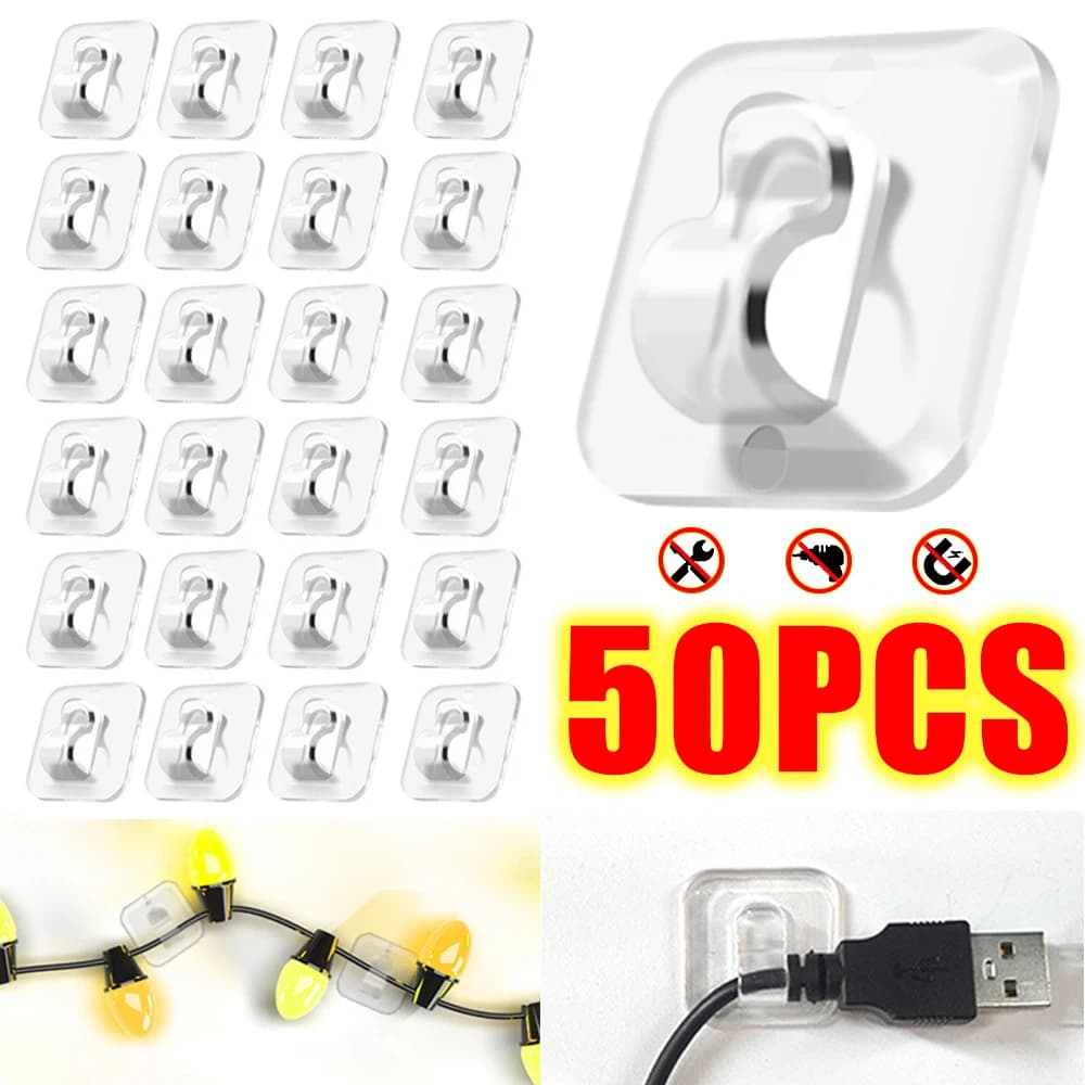 Cable Stickers, Transparent Clips for Wire Lights, Cable Organizer, Luminous Strip Fissing and Wire