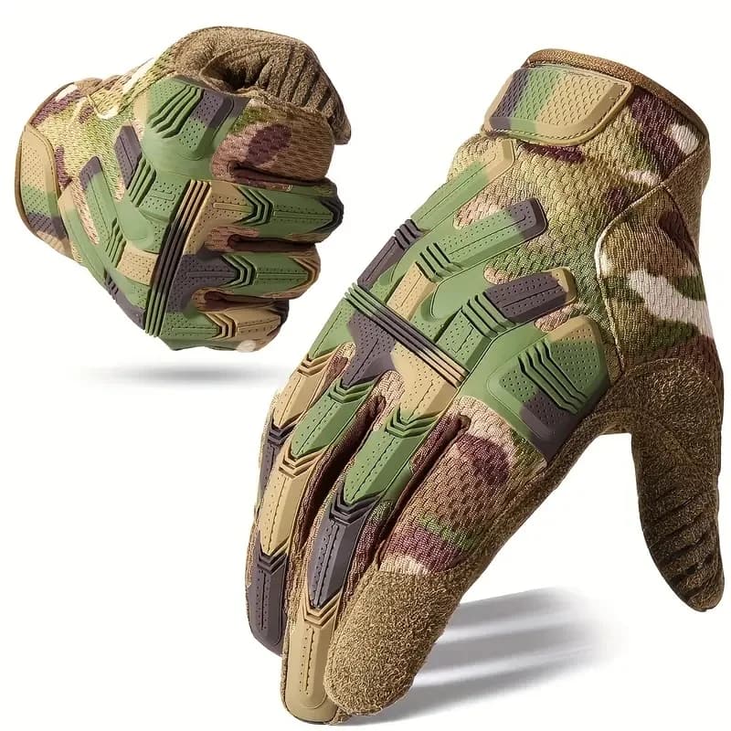 Guanti tattici Touch Sceen da uomo Paintball Tiro Airsoft Combattimento Bicicletta Gomma protettiva antiscivolo Guanti a dita intere Donna