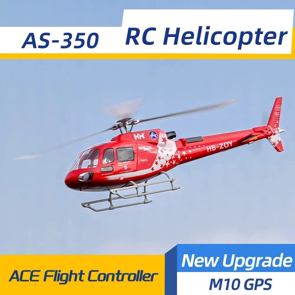 FLYWING AS350 RC helicopter Squirrel 470 FLY WING AS350 Scale Helicopter with ACE Flight Controlle 6CH GPS 3-Blade Rotor RTF