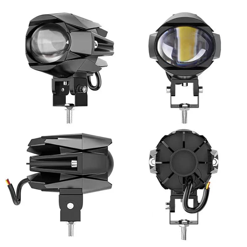 12V motorcycle lighthouse Car headlight Fendinebbia Faretto Driving lights for electric off-road LED lamp additional Dirt Pit Bike
