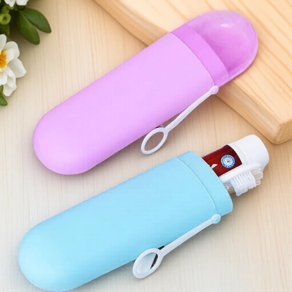Portaspazzolino da viaggio portatile con organizer per la conservazione dei dentifricio Kit da viaggio essenziale per il bagno