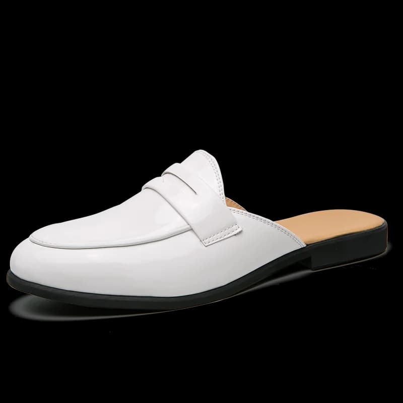 Mocassini da uomo a punta senza lacci, comode scarpe eleganti casual da lavoro per l'uso quotidiano