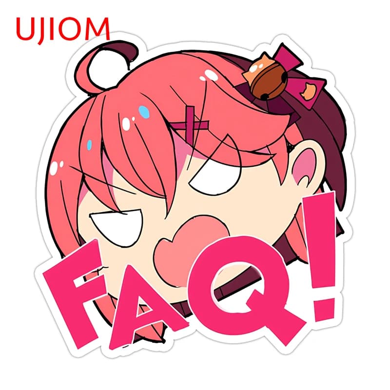 UJIOM Sakura Miko Adesivo da parete carino e attraente, fermaporta Hololive, adesivo per computer, carta da parati chic, impermeabile e delicata
