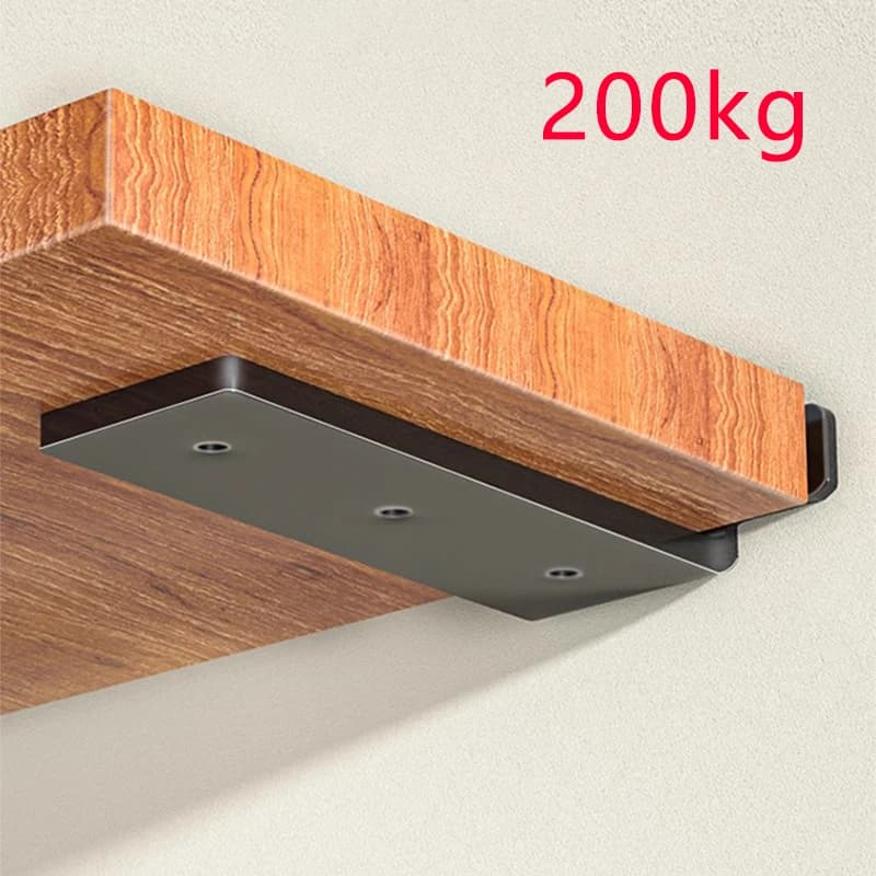 Staffe per treppiede sospese con capacità di carico da 200 kg Supporto per mensola a muro Scaffali per rack di stoccaggio con divisorio fisso a parete nascosta