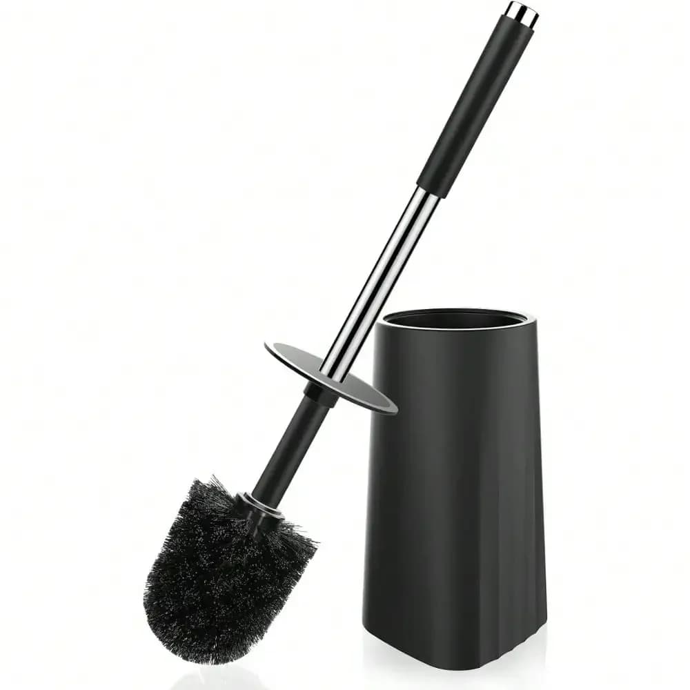2026 Toilet Brush, Compact Size Toilet Bowl Brush And Holder Toilet Brushes For Bathroom With Stainless Steel Handle Toilet Cleaner Brush With Durable Scrubbing Bristles, Splash-Proof