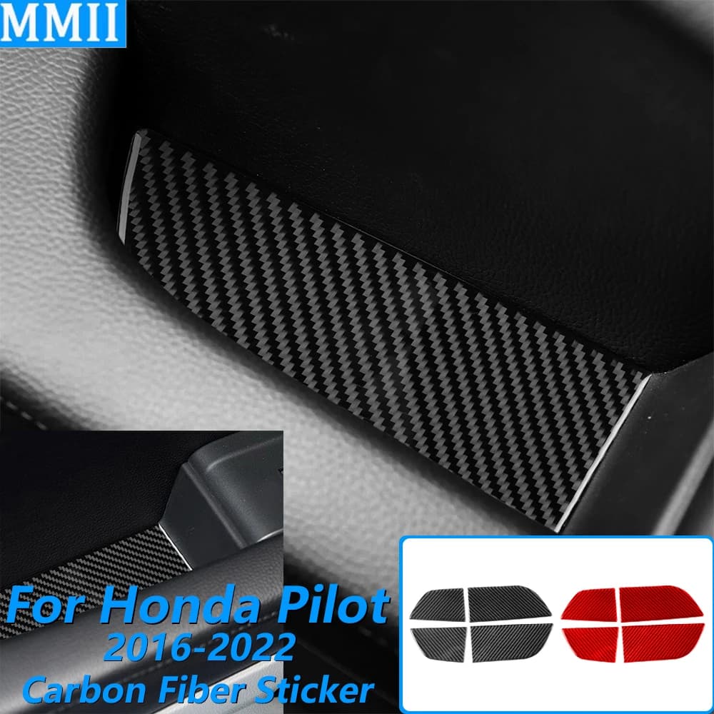Per Honda Pilot 2016-2022: Rivestimento in Fibra di Carbonio per Vano Portaoggetti Interno, Pannello Decorativo, Accessori Auto, Adesivo Decorativo per Interni
