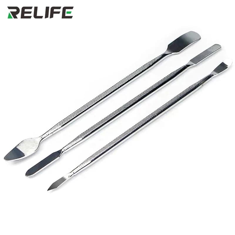 RELIFE RL-065 3-IN-1 Double-Head Metal Pry Spudger for Mobile Phone PC Tablet Opening Disassemble Repair Tools