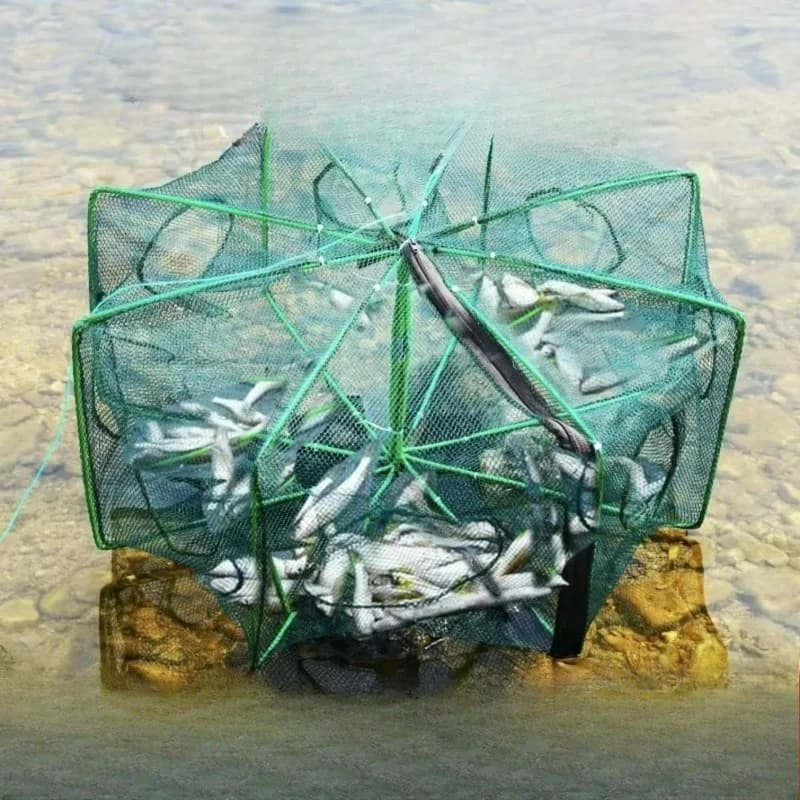 Fishing Net Shrimp Net Fishing Tool Foldable River Shrimp Cage Crab Yellow Eel Loach Lobster Cage Fish Net Shrimp Cage Net