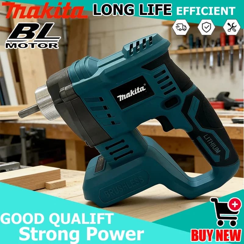 18V Battery Makita Concrete Vibrator, Electric, Brushless, For Concrete and Ground, High Power, Vibrating Concrete Tools