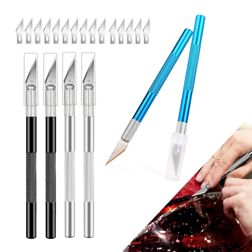 Carving Knife Set Vinyl Cutter Knife for Car Wrapping Window Tint Tools Craft Hobby Knife with Replacement Blades Wrap Cutter